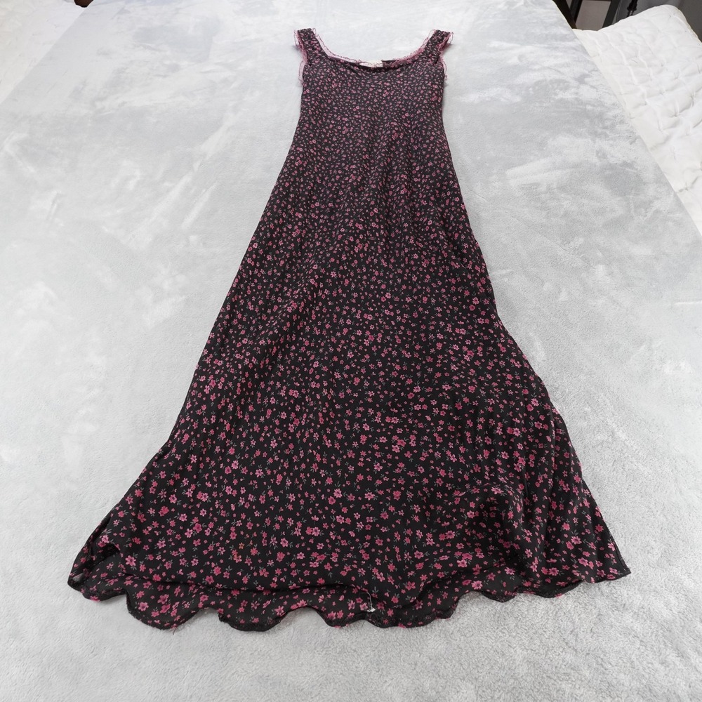 SASHA Dress Jacket Set Womens 12 2 Piece Black Floral Maxi Scoop Neck Ruffle